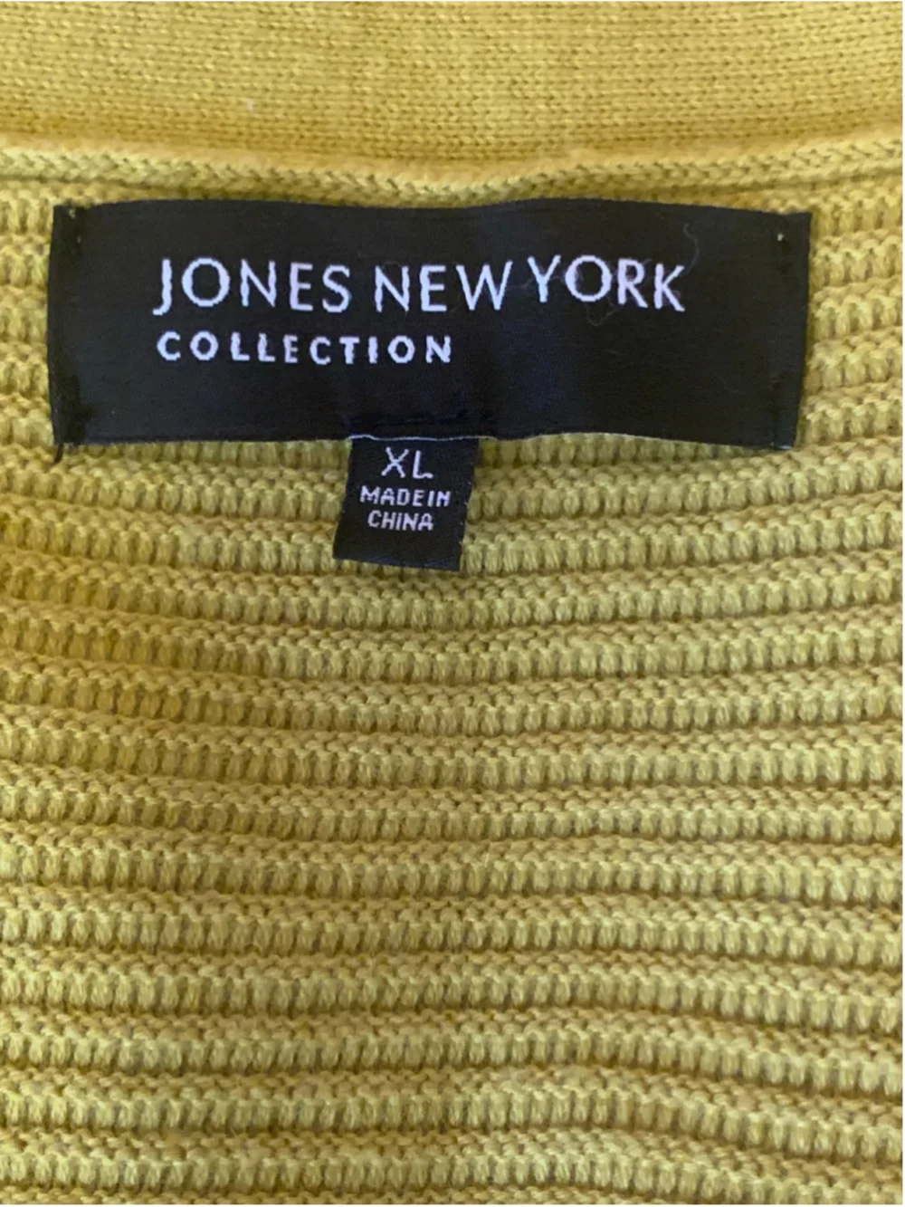 Jones New York Cardigan Sweater XL Yellow / Green